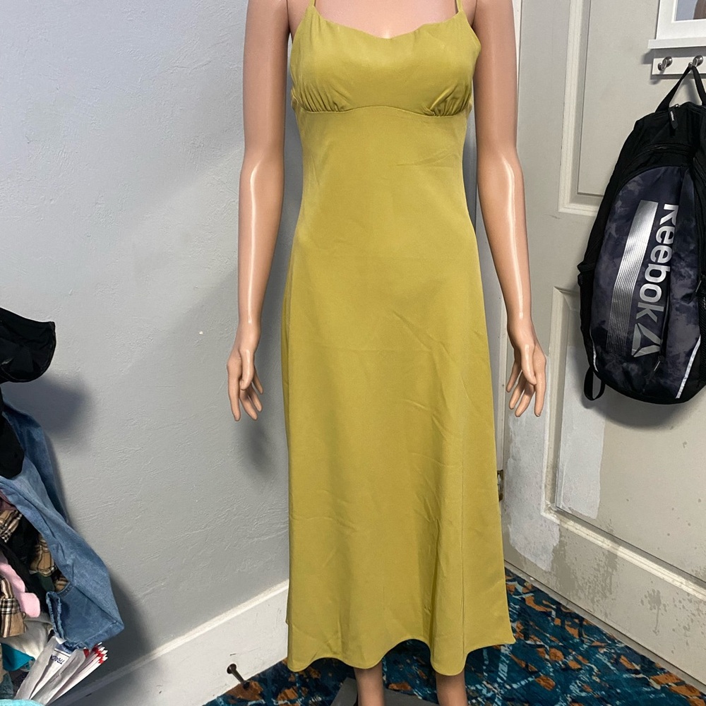 Lelis Dusty Green Spaghetti Strap Dress